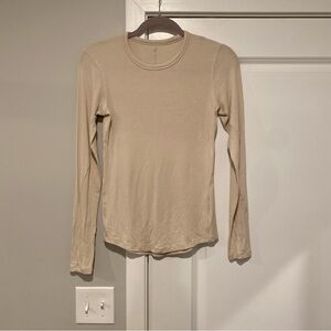 Lululemon Cream Long Sleeve Top
